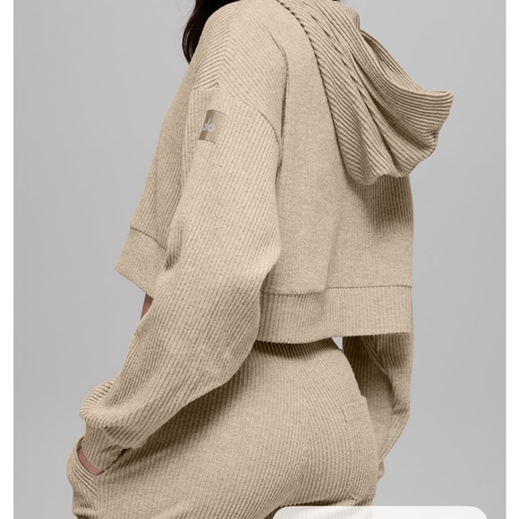 NWOT Alo Muse ribbed Tan Ribbed Set xs - Picture 4 of 7